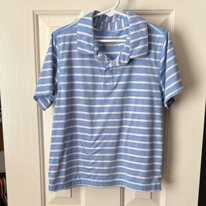 Hanna Andersson Blue and White Striped Polo